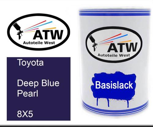 Toyota, Deep Blue Pearl, 8X5: 500ml Lackdose, von ATW Autoteile West.